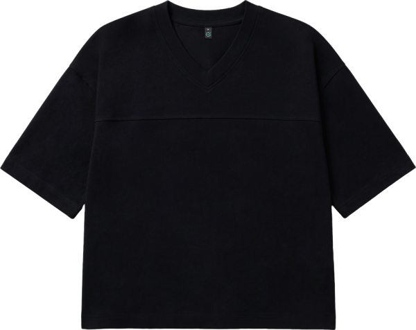 Organic Women's Oversized Football Jersey - black