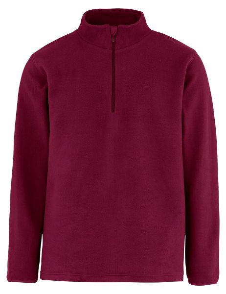 Recycled Fleece Quarter Zip - bordeaux