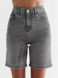 Denim Shorts aus Bio-Baumwolle & Modal - iron gray