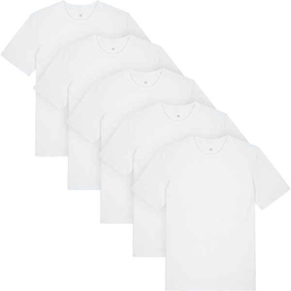 Iconic T-Shirt aus Bio-Baumwolle - 5er-Pack - white