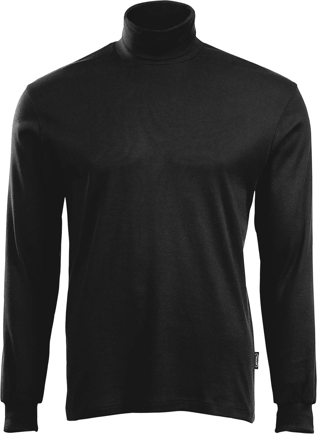 schwarz - Langarm-Shirt Trigema in 100% Rollkragen Baumwolle