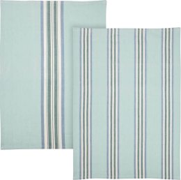 Geschirrhandtuch aus Bio-Baumwolle - 2er-Set - stripes/blue