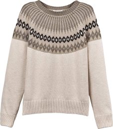 Norweger-Strickpullover aus Bio-Baumwolle - nordic pattern