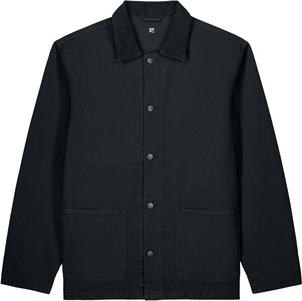 Canvas-Utility-Jacke aus Bio-Baumwolle - g. dyed black