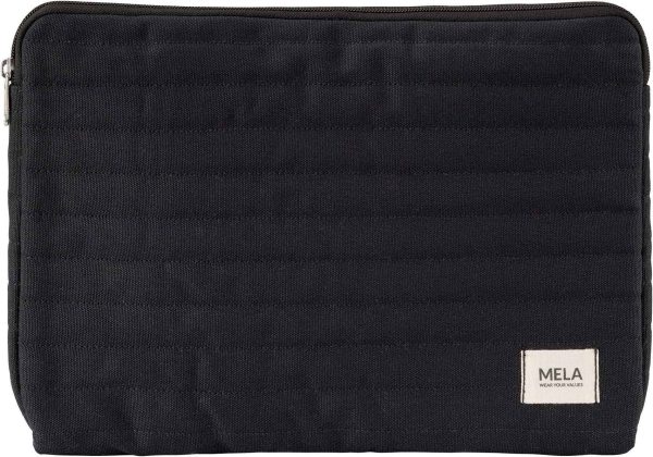 Gepolsterte Laptoptasche Vinusa aus Fairtrade Bio-Baumwolle - 15 Zoll - schwarz