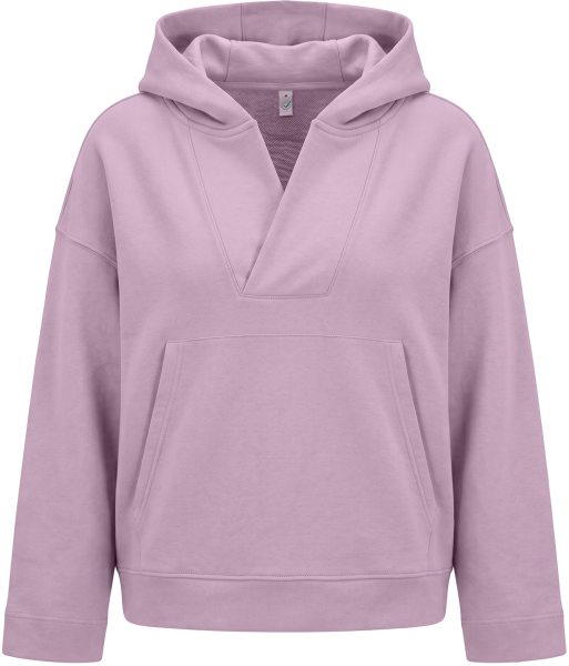 Organic Women's V Neck Hoodie - miami pink (purple rose)