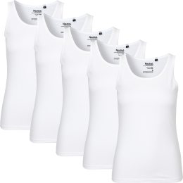 Top aus Fairtrade Bio-Baumwolle - 5er-Pack - weiss