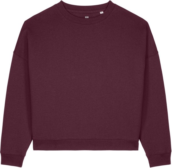 Oversized Sweatshirt aus Bio-Baumwolle & Modal - deep plum