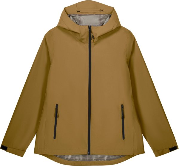 Damen Regenjacke aus recyceltem Polyester - bronze
