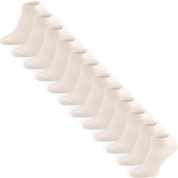 12er-Pack Sneaker-Socken aus Bio-Baumwolle - natur