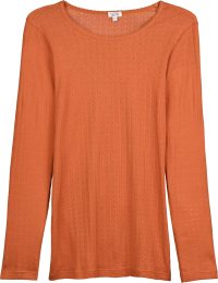 Ajour-Langarmshirt aus Bio-Baumwolle - autumn glaze