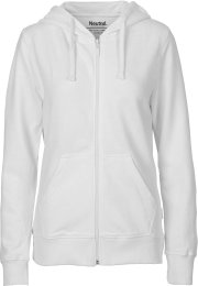 Zip-Up Hoodie aus Fairtrade Bio-Baumwolle - white