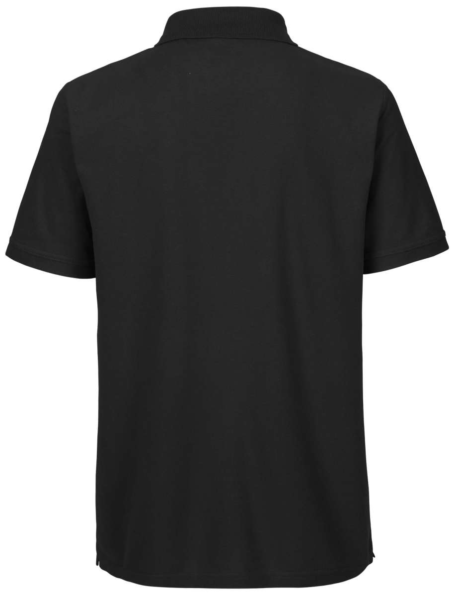 Schwarzes Polo-Shirt aus Piqué-Stoff Bio-Baumwolle | grundstoff.net