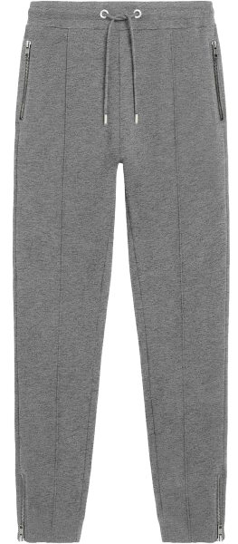 Organic Sweatpants with Zips - dark heather