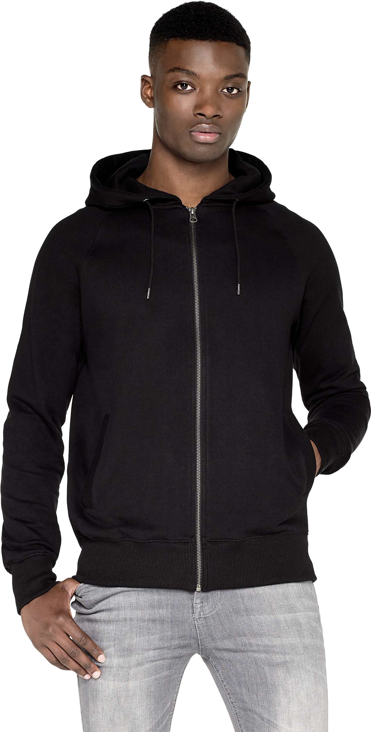 Schwarzer Zip Up Hoodie von Earth Positive Fair Trade grundstoff
