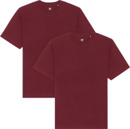 Super Heavy T-Shirt aus Bio-Baumwolle - 2er-Pack - burgundy