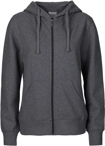 Zip-Up Hoodie aus Fairtrade Bio-Baumwolle - dark heather