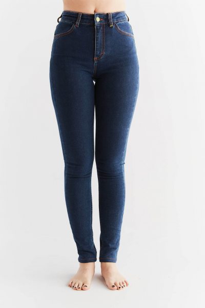 Thermo Skinny Fit Jeans mit Bio-Baumwolle - colony blue