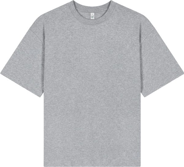 Organic Heavy Boxy T-Shirt - light heather