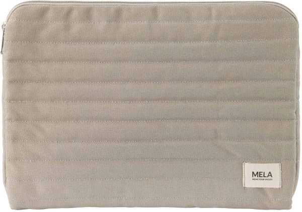 Gepolsterte Laptoptasche Vinusa aus Fairtrade Bio-Baumwolle - 13 Zoll - light stone