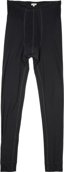 Lange Unterhose aus Bio-Wolle und Bio-Baumwolle - black