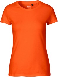 Fitted T-Shirt aus Fairtrade Bio-Baumwolle - orange