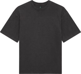 Organic Heavy Boxy T-Shirt - stone washed black