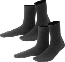 Socken aus Viskose und Bio-Baumwolle - Doppelpack - black