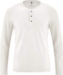Henley-Longsleeve aus Bio-Baumwolle und Hanf - offwhite