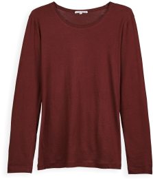Langarmshirt aus Bio-Baumwolle - maroon