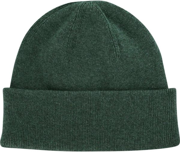Fairtrade Feinstrick-Mütze Himmat aus Bio-Baumwolle - deep forest melange