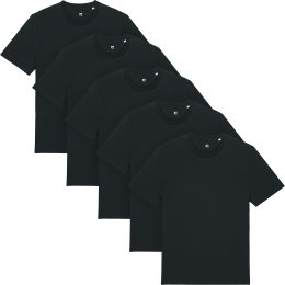 Iconic T-Shirt aus Bio-Baumwolle - 5er-Pack - black