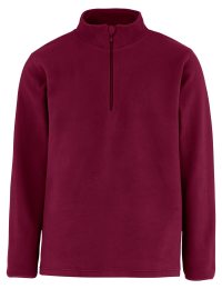 Recycled Fleece Quarter Zip - bordeaux