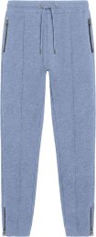 Organic Sweatpants with Zips - light blue heather