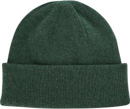 Fairtrade Feinstrick-Mütze Himmat aus Bio-Baumwolle - deep forest melange