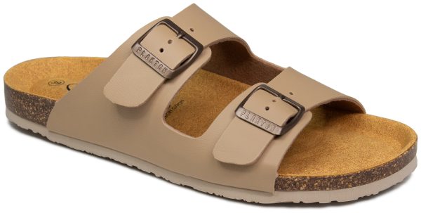 Zweischnaller-Pantolette - vegan champion - taupe