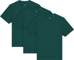 Heavy T-Shirt aus Bio-Baumwolle - 3er-Pack - glazed green