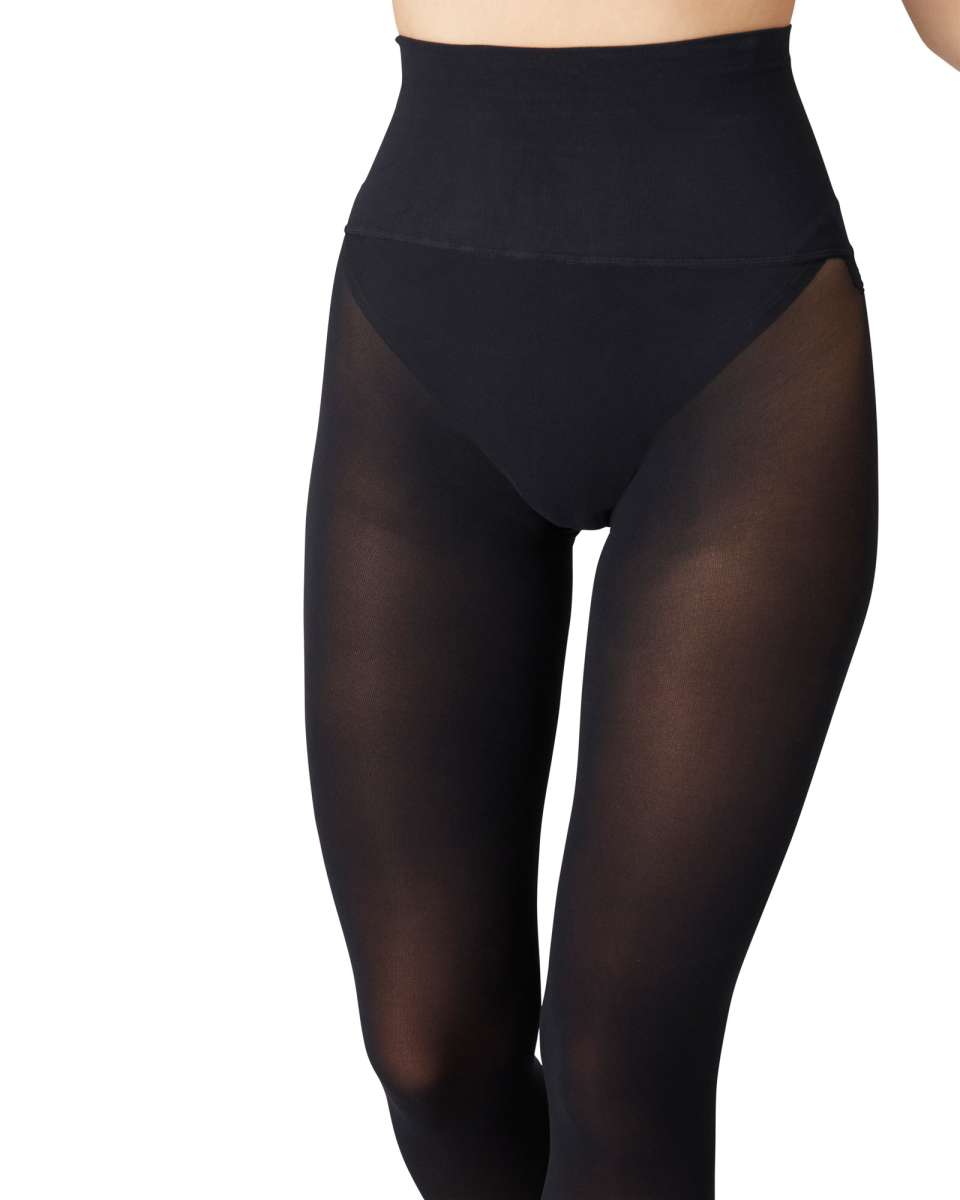 Nahtlose Strumpfhose schwarz semitransparent grundstoff