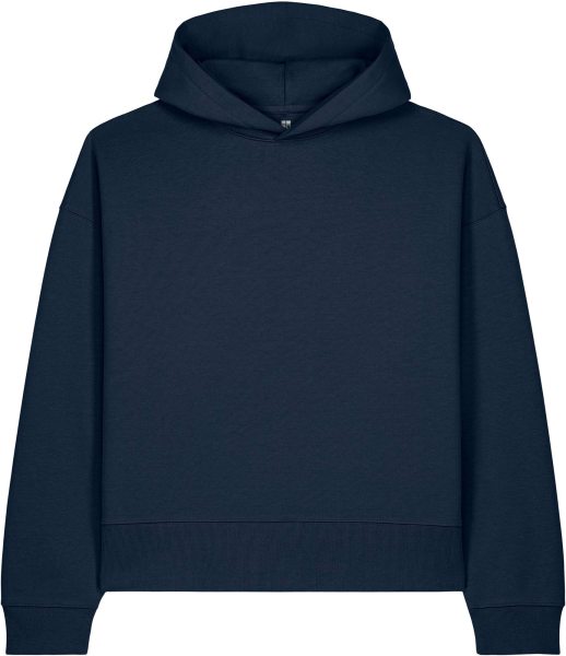 Boxy Hoodie aus Bio- & Recycling-Baumwolle - french navy