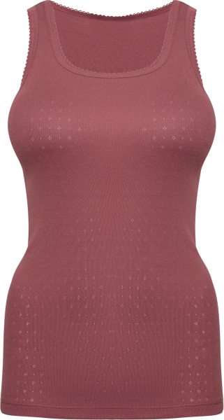 Träger-Unterhemd - Ajour-Feinripp aus Bio-Baumwolle - old rose