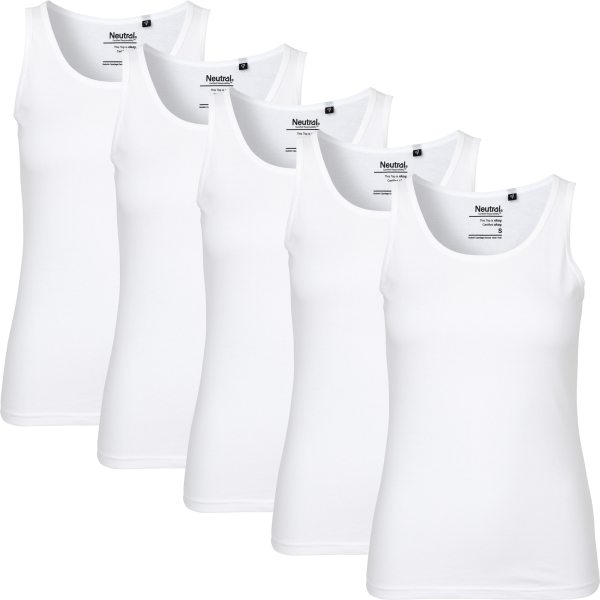 Top aus Fairtrade Bio-Baumwolle - 5er-Pack - weiss