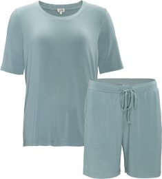 Kurzer Schlafanzug aus Modal - deep aqua