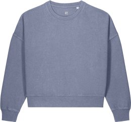Vintage Sweatshirt aus Bio-Baumwolle - g. dyed blue grey
