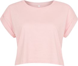 Organic Crop T-Shirt - soft pink