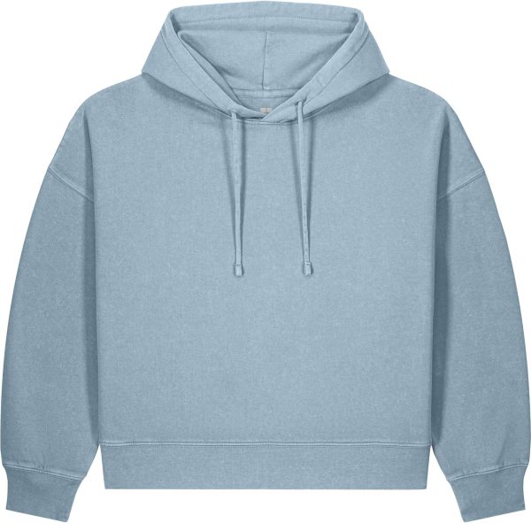 Vintage Hoodie aus Bio-Baumwolle - g. dyed blue stone
