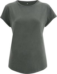 Organic Rolled Sleeve T-Shirt - stone grey