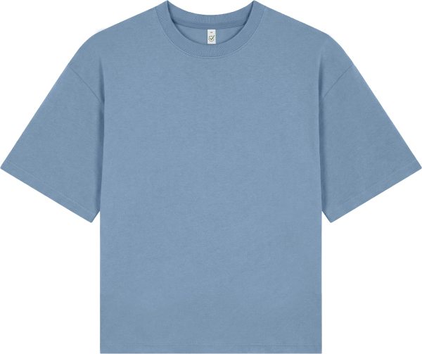 Organic Women's Heavy Boxy T-Shirt - blue dusk