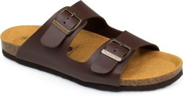 Zweischnaller-Pantolette - vegan champion - marron
