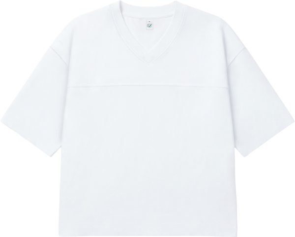 Organic Women's Oversized Football Jersey - white
