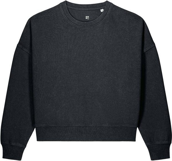 Vintage Sweatshirt aus Bio-Baumwolle - g. dyed black rock